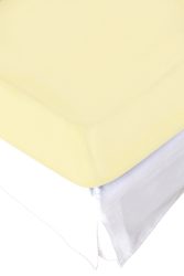 Living Home - Topper Elastic Jersey Fixleintuch Topper, 90 x 200 cm, Vanilla