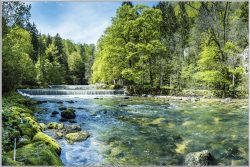 image LAND Bild mit Rahmen Alpenflusslauf  | Schubiger Möbel