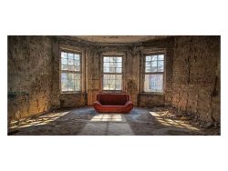 image LAND Digitaldruck auf Acrylglas Rotes Sofa  | Schubiger Möbel