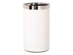 Joop Wäschebehälter Chrom Weiss Weiss | Schubiger Möbel