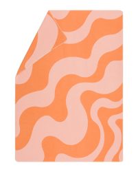 Sander AG Plaid Silvretta Retro Waves, Hellorange 140 x 200 cm  | Schubiger Möbel