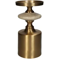 Kersten Kerzenständer Aluminium, Gold H: 34 cm  | Schubiger Möbel