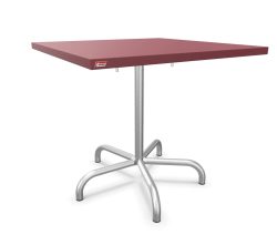 Schaffner Metalltisch Säntis Quadratisch Feuerverzinkt Rot | Schubiger Möbel