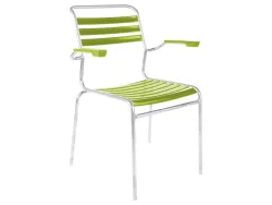 Schaffner Lättli-Stuhl Säntis mit Armlehnen Grün | Schubiger Möbel