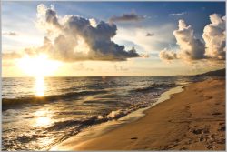 image LAND Bild mit Rahmen Abendstimmung am Meer  | Schubiger Möbel