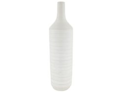 Decofinder Flasche Terracotta Weiss H: 53 cm  | Schubiger Möbel