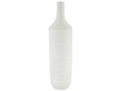 Decofinder Flasche Terracotta Weiss H: 53 cm  | Schubiger Möbel