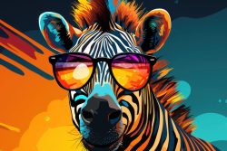 image LAND Canvas Groovy Zebra Stripes  | Schubiger Möbel