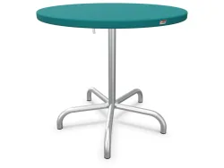 Schaffner Metalltisch Säntis Rund Feuerverzinkt Blau | Schubiger Möbel
