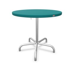 Schaffner Metalltisch Säntis Rund Feuerverzinkt Blau | Schubiger Möbel