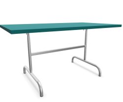 Schaffner Metall-Tisch Säntis Feuerverzinkt Blau | Schubiger Möbel