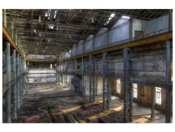 image LAND Digitaldruck auf Acrylglas Werkshalle 2  | Schubiger Möbel