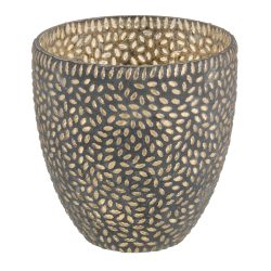 Gasper Windlicht Black Nights, Mosaik, Schwarz B: 10 cm  | Schubiger Möbel