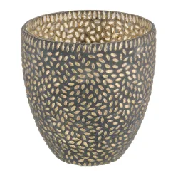Gasper Windlicht Black Nights, Mosaik, Schwarz B: 10 cm  | Schubiger Möbel