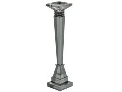 Abhika Kerzenständer Kristallglas Gold H: 40 cm  | Schubiger Möbel