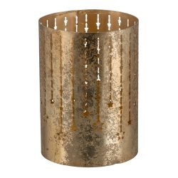 Gasper Windlicht Sternstanzdekor, Gold  | Schubiger Möbel