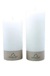 Decofinder Stumpenkerze Weiss 20cm  | Schubiger Möbel
