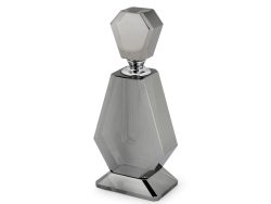 Abhika Parfum Flakon Valentine Kristallglas Grau H: 18 cm  | Schubiger Möbel
