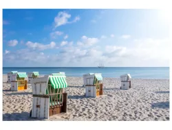 image LAND Digitaldruck auf Acrylglas Strandkörbe  | Schubiger Möbel