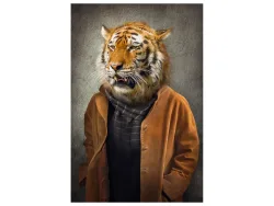 image LAND Alubild Tiger im Mantel  | Schubiger Möbel