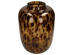 Kersten Vase Leopard Braun H: 34 cm Mehrfarbig | Schubiger Möbel