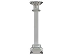 Abhika Kerzenständer Kristallglas Grau H: 36 cm  | Schubiger Möbel