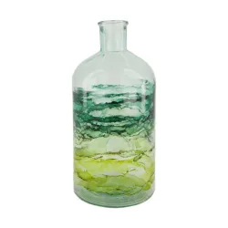 Decofinder Vase Flasche, Glas, Grün H: 28 cm  | Schubiger Möbel
