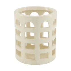 Decofinder Windlicht Keramik, Creme  | Schubiger Möbel