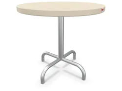 Schaffner Metall-Beistelltisch Säntis Rund Feuerverzinkt Beige | Schubiger Möbel