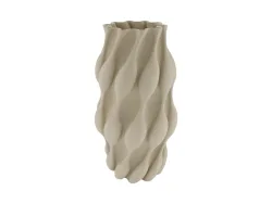 Decofinder Vase 3D-Keramik, Taupe, H:40 cm Beige | Schubiger Möbel