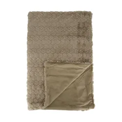 Decofinder Plaid Waben, Beige  | Schubiger Möbel