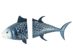 Abhika Figur Thunfisch 2teilig Für Die Wand Blau H: 40 cm  | Schubiger Möbel