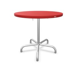 Schaffner Metalltisch Säntis Rund Feuerverzinkt Rot | Schubiger Möbel