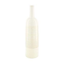 Decofinder Vase Flasche, Keramik, Weiss H: 48 cm  | Schubiger Möbel