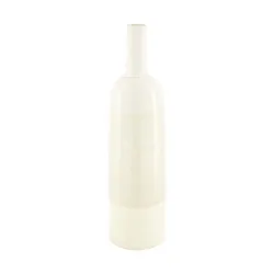 Decofinder Vase Flasche, Keramik, Weiss H: 48 cm  | Schubiger Möbel