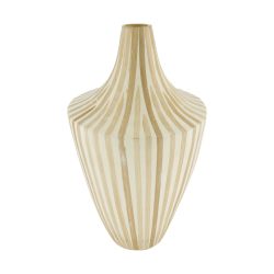 Decofinder Vase Bambus, Weiss  | Schubiger Möbel