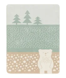 Sander AG Babydecke Mila Bärenwald, Hellgrün 75 x 100 cm  | Schubiger Möbel