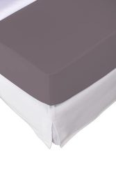 Living Home - Topper Elastic Jersey Fixleintuch Topper, 200 x 200 cm, Platin grau