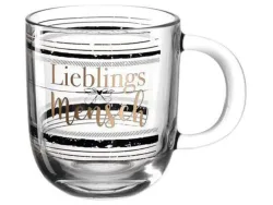 Alltron Kaffeetasse Emozione Lieblingsmensch 400 ml Transparent | Schubiger Möbel