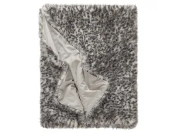 Stoeckel & Grimmler Plaid Snow Leo, Grau-Weiss 130x170 cm Mehrfarbig | Schubiger Möbel