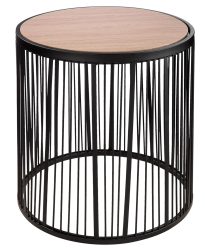Gilde Beistelltisch Stripes, Schwarz H: 50 cm  | Schubiger Möbel