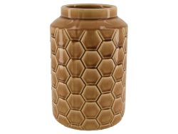 Dijk Vase Wabe Hellbraun H: 26 cm  | Schubiger Möbel