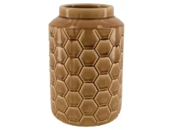 Dijk Vase Wabe Hellbraun H: 26 cm  | Schubiger Möbel