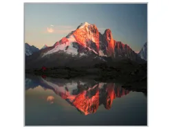image LAND Bild mit Rahmen Bergpanorama mit See in Abendstimmung  | Schubiger Möbel