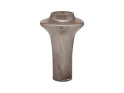 Edg Vase Glas Graubraun H: 30 cm Braun | Schubiger Möbel