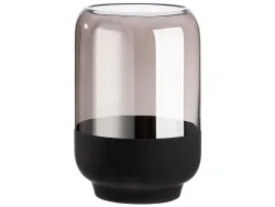 Gilde Vase Glas Silber Anthrazit H: 25 cm  | Schubiger Möbel