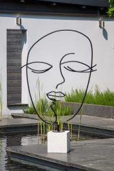 Gilde Figur Visione, Gesicht, Schwarz H: 100 cm  | Schubiger Möbel