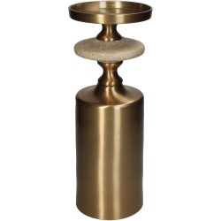 Kersten Kerzenständer Aluminium, Gold H: 31 cm  | Schubiger Möbel