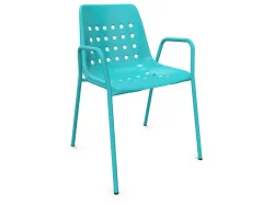 Schaffner Schalen-Stuhl Bermuda mit Armlehne Blau | Schubiger Möbel