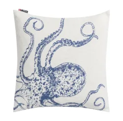 Sander AG Kissenhülle Nova Oktopus, Blau 50 x 50 cm  | Schubiger Möbel